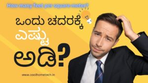 How many feet per square meter